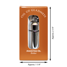 Load image into Gallery viewer, Oil of Gladness Anointing Oil<br> Gift Boxed Oil Holder, Silvertone