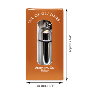 Oil of Gladness Anointing Oil<br> Gift Boxed Oil Holder, Silvertone