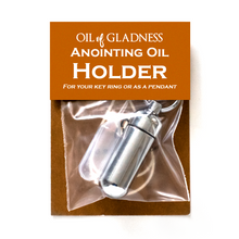 Load image into Gallery viewer, Oil of Gladness Anointing Oil<br> Value Packaged Oil Holder, Silvertone