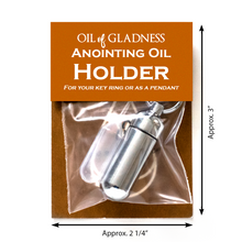 Load image into Gallery viewer, Oil of Gladness Anointing Oil<br> Value Packaged Oil Holder, Silvertone