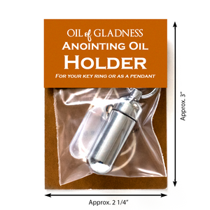 Oil of Gladness Anointing Oil<br> Value Packaged Oil Holder, Silvertone
