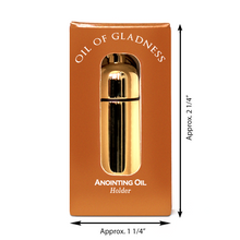 Load image into Gallery viewer, Oil of Gladness Anointing Oil&lt;br&gt; Gift Boxed Oil Holder, Goldtone
