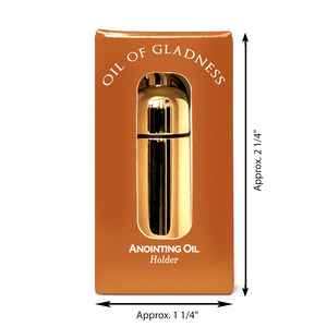 Oil of Gladness Anointing Oil<br> Gift Boxed Oil Holder, Goldtone