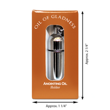 Load image into Gallery viewer, Oil of Gladness Anointing Oil&lt;br&gt; Gift Boxed Oil Holder, Silvertone
