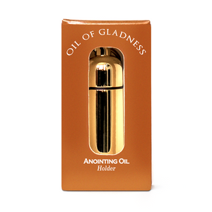 Oil of Gladness Anointing Oil<br> Gift Boxed Oil Holder, Goldtone