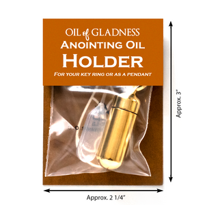 Oil of Gladness Anointing Oil<br> Value Packaged Oil Holder, Goldtone