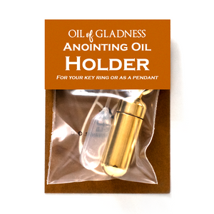 Oil of Gladness Anointing Oil<br> Value Packaged Oil Holder, Goldtone