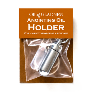 Oil of Gladness Anointing Oil<br> Value Packaged Oil Holder, Silvertone